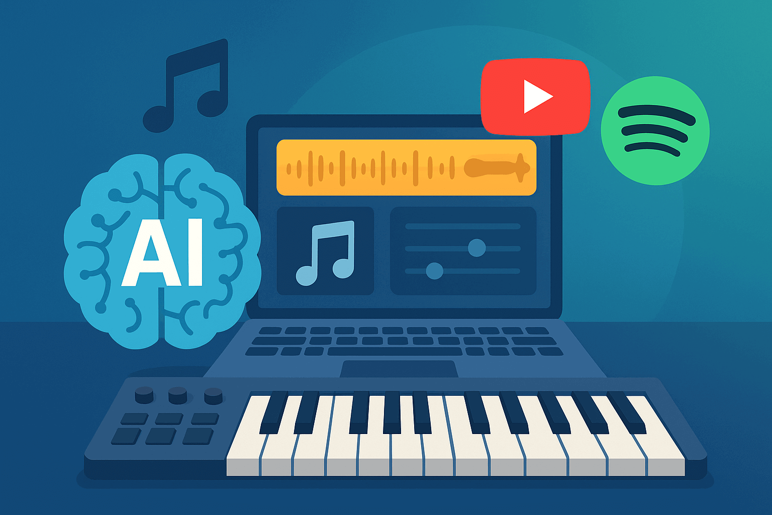 2025’te Yapay Zeka ile Müzik Yaparak YouTube & Spotify’dan Para Kazanma Rehberi