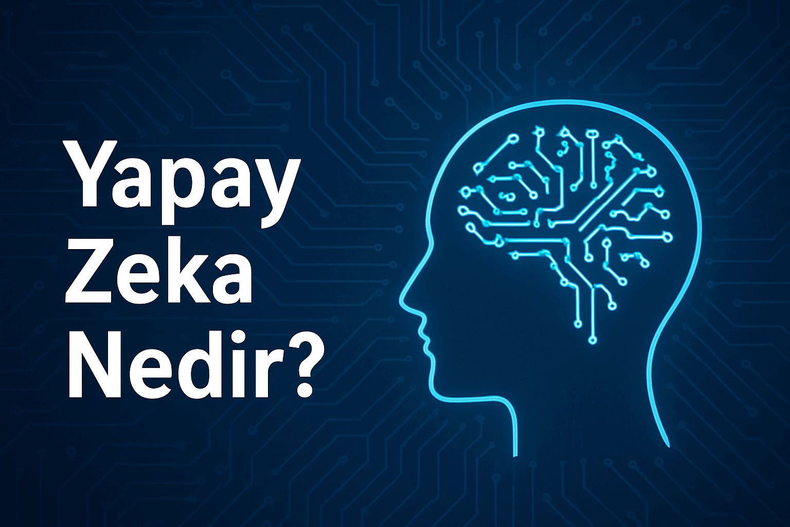 Yapay zeka teknolojisini simgeleyen bilgisayar ve robot görseli